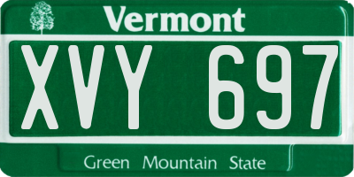VT license plate XVY697