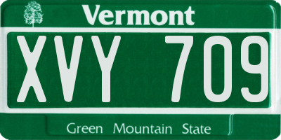 VT license plate XVY709