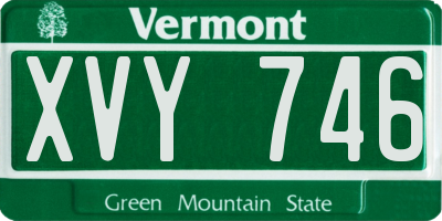 VT license plate XVY746