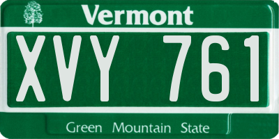 VT license plate XVY761