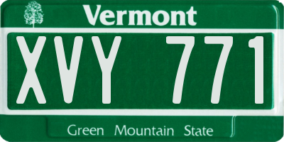 VT license plate XVY771