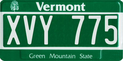 VT license plate XVY775