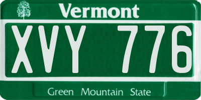 VT license plate XVY776