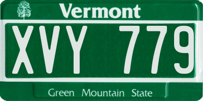 VT license plate XVY779