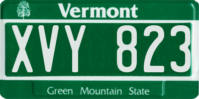 VT license plate XVY823