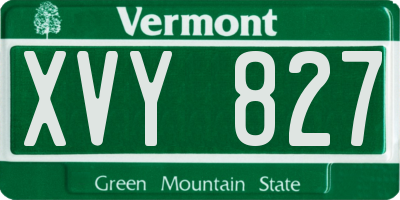 VT license plate XVY827