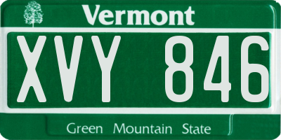 VT license plate XVY846