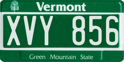 VT license plate XVY856