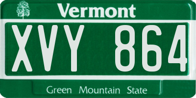 VT license plate XVY864