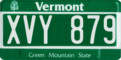 VT license plate XVY879