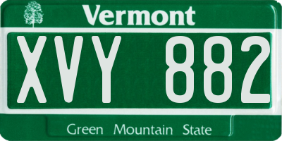 VT license plate XVY882
