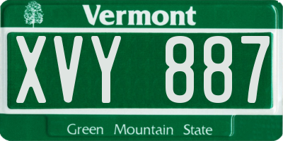 VT license plate XVY887