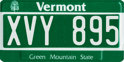 VT license plate XVY895