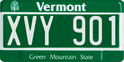 VT license plate XVY901