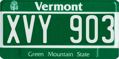 VT license plate XVY903