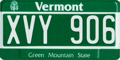 VT license plate XVY906