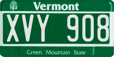 VT license plate XVY908