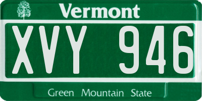 VT license plate XVY946
