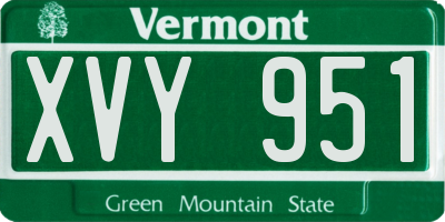 VT license plate XVY951