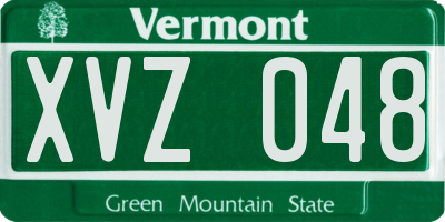 VT license plate XVZ048