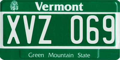 VT license plate XVZ069