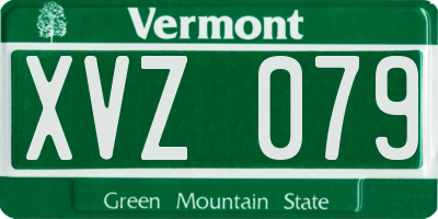 VT license plate XVZ079