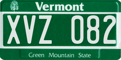 VT license plate XVZ082