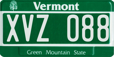 VT license plate XVZ088