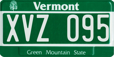 VT license plate XVZ095
