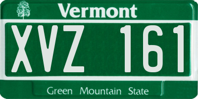 VT license plate XVZ161