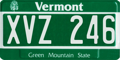 VT license plate XVZ246