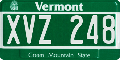 VT license plate XVZ248