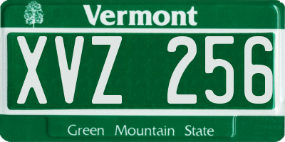 VT license plate XVZ256