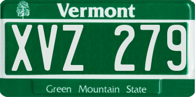 VT license plate XVZ279