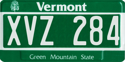 VT license plate XVZ284