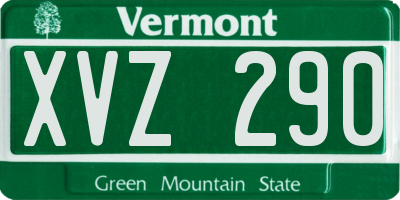 VT license plate XVZ290