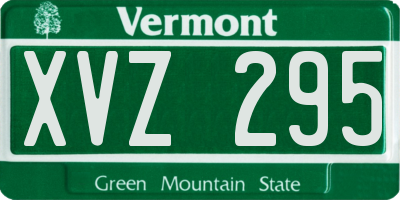 VT license plate XVZ295