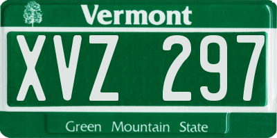VT license plate XVZ297