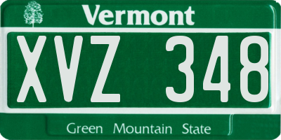 VT license plate XVZ348