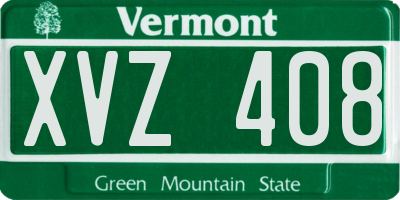 VT license plate XVZ408