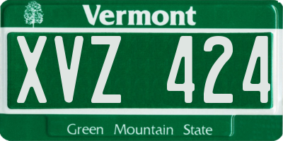 VT license plate XVZ424