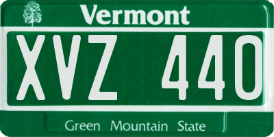 VT license plate XVZ440