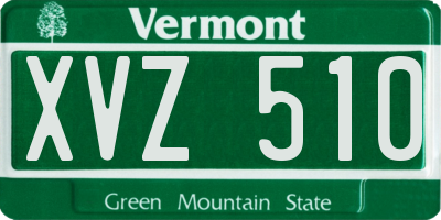 VT license plate XVZ510