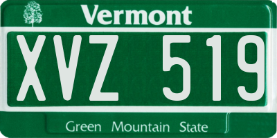 VT license plate XVZ519