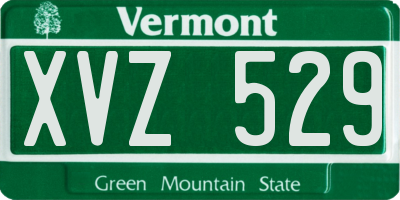 VT license plate XVZ529