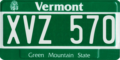 VT license plate XVZ570