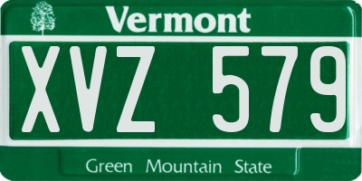 VT license plate XVZ579