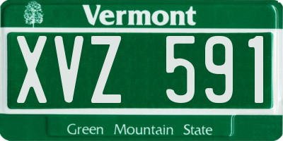 VT license plate XVZ591