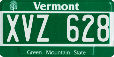 VT license plate XVZ628