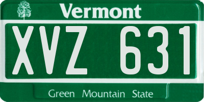 VT license plate XVZ631